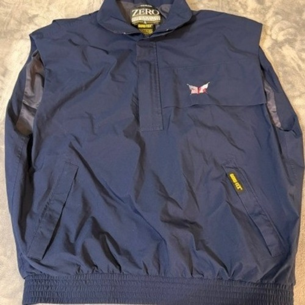 Zero Restriction Tour-Lite Gore-Tex Golf Vest Mens Large Navy Blue Waterproof